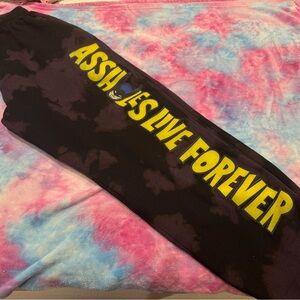 Assholes Live Forever - Black Tie-Dye Sweatpants